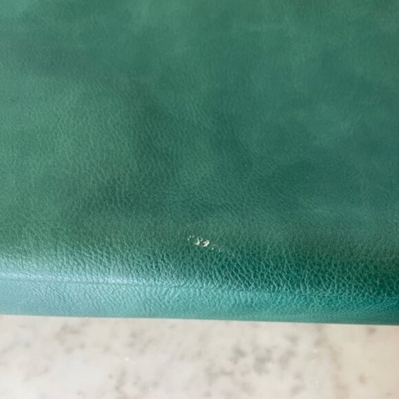 ANTHROPOLOGIE Marianne Green Tote Bag Wicker Handle - Picture 14 of 16